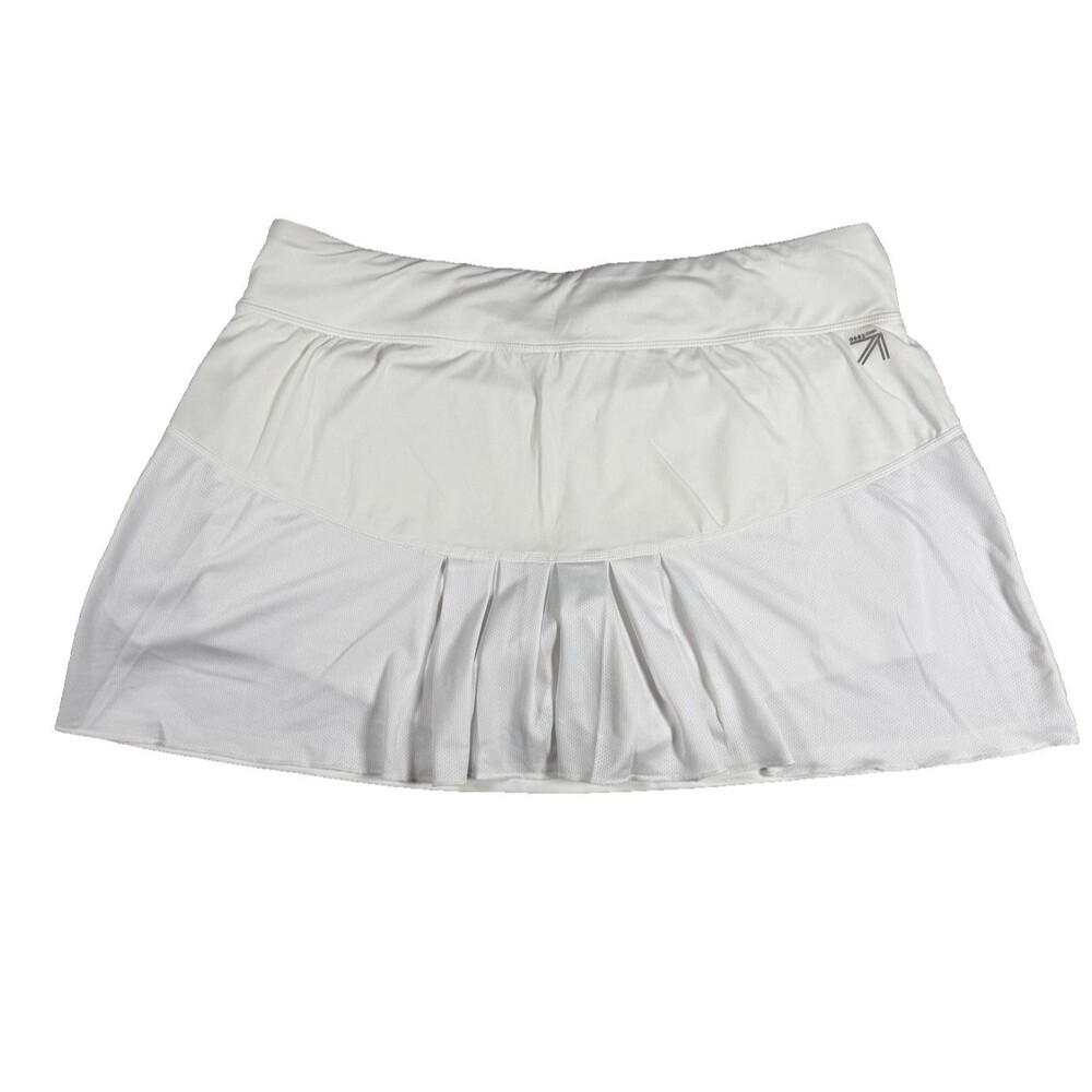 New Balance Skort Women L White Pleated Tennis Golf Skirt Athletic